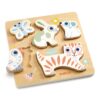 DJECO Pastelová mláďátka vkládací dřevěné puzzle