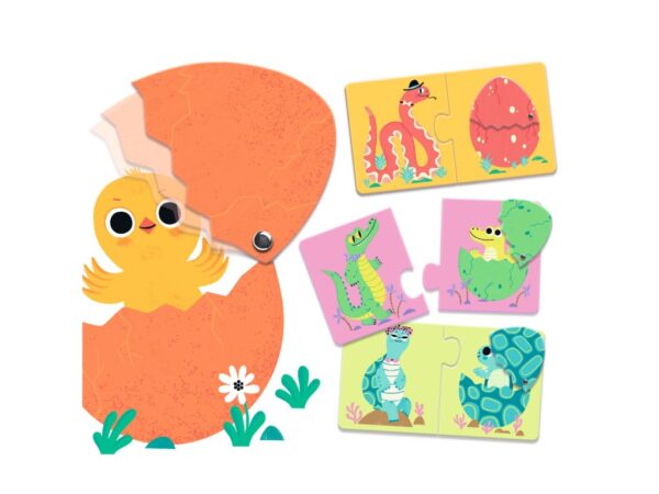 DJECO Duo Puzzle - Funny eggs