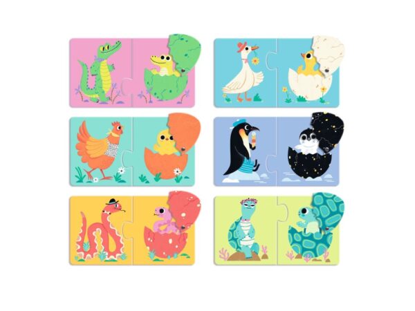 DJECO Duo Puzzle - Funny eggs