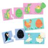 DJECO Duo Puzzle - Funny eggs