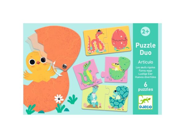 DJECO Duo Puzzle - Funny eggs