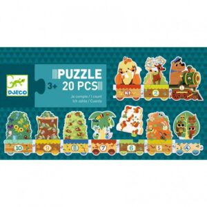 DJECO Puzzle Vlak se zvířátky - 20 pcs