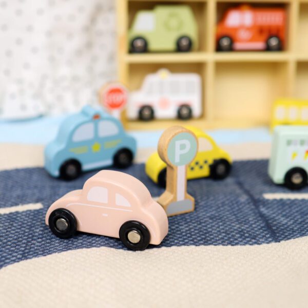 Tooky Toy - Dopravni prostredky a znacky Pastel