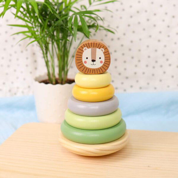 Tooky Toy - Nasazovaci kroužky Lev Pastel