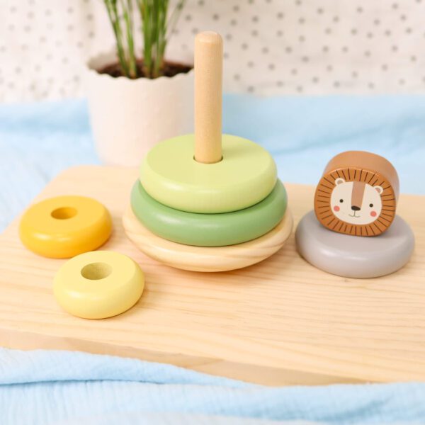 Tooky Toy - Nasazovaci kroužky Lev Pastel