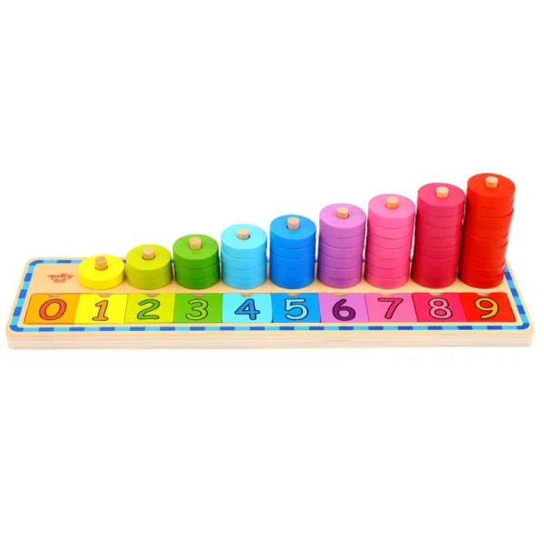 Tooky Toy - Nasazovani Čísla 0-9 a barvy