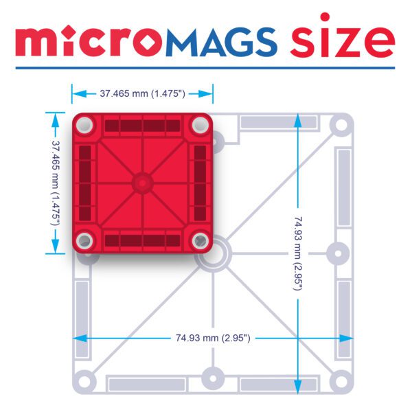 Magnetická stavebnice microMAGS Travel Set