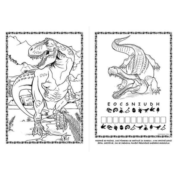 Omalovánky A4 se samolepkami - DINOSAUŘI - Image 2