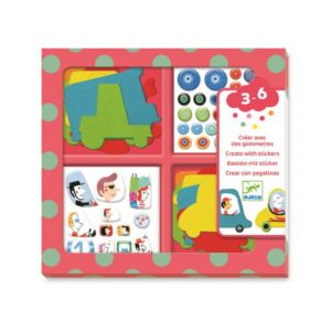 DJECO - Samolepkový set roztomilá autíčka