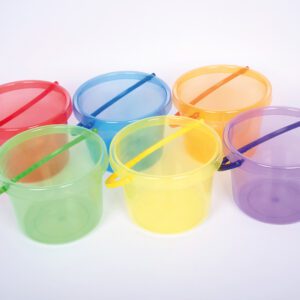 TickiT - Barevné průsvitné kyblíčky (6 ks)