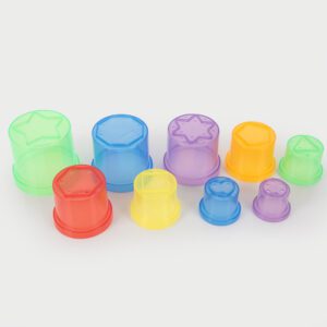 TickiT - Barevné průsvitné stohovatelné kelímky
