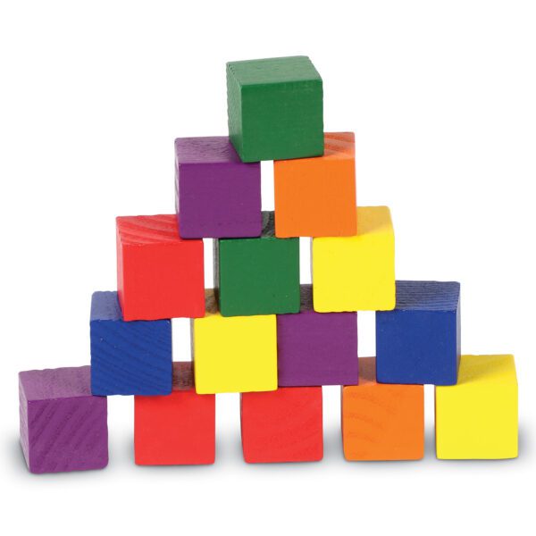0136 One Inch Wooden Cubes 3 sh 1