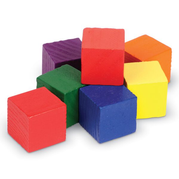 0136 One Inch Wooden Cubes 4 sh 1