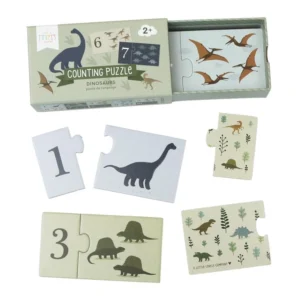 Přiřazovací puzzle: počítání s dinosaury