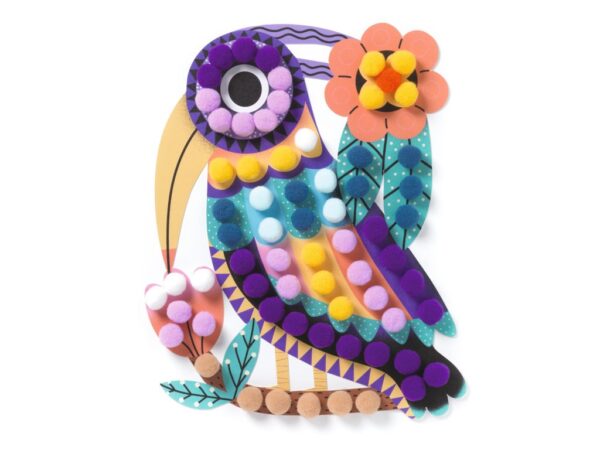 dj00070 kolaze s bambulkami ptaci 6