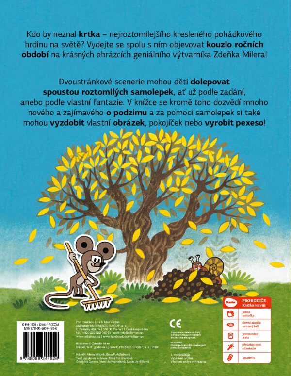 krtek a podzim kniha samolepek 418585 43