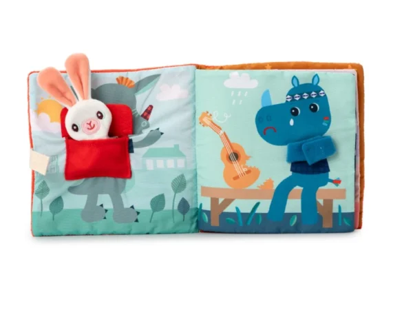 LILLI 83491 lilliputiens textilni knizka s aktivitami jelinek stella a jeho muchlacek