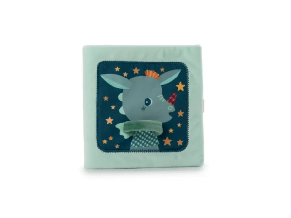 LILLI 83492 lilliputiens textilni knizka s aktivitami dracek joe a jeho muchlacek 17