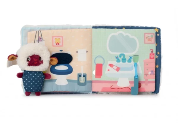 LILLI 83536 lilliputiens textilni knizka s prstovou loutkou dobrou noc s oveckou yvon 4