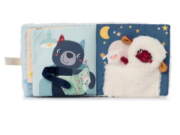 LILLI 83536 lilliputiens textilni knizka s prstovou loutkou dobrou noc s oveckou yvon 8