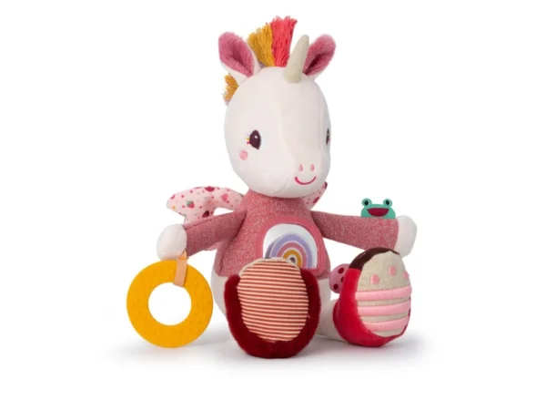 LILLI 83555 textilni hracka s aktivitami jednorozec lena