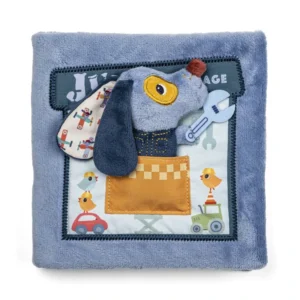 Textilní knížka - Pejsek Jules v garáži