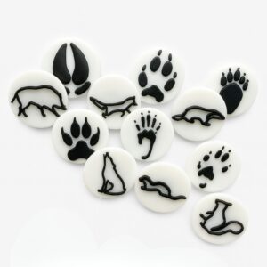 EKO razítka: stopy a siluety zvířat z lesa