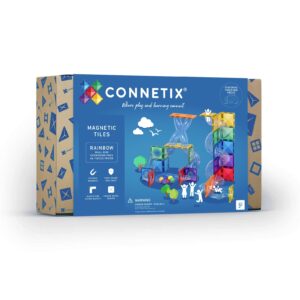 CONNETIX Magnetická stavebnice - Rozšíření kuličkové dráhy Rainbow (66 ks)