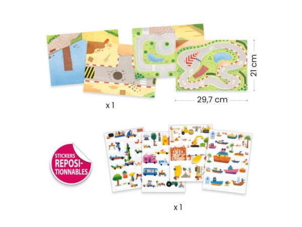 DJ00043 djeco djeco premistitelne samolepky auta 3