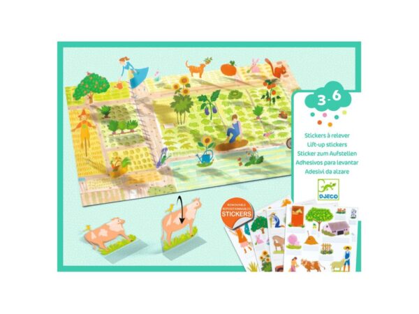 DJ00045 djeco premistitelne samolepky farma