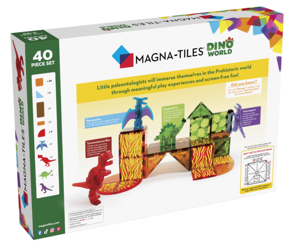 MagnaTiles IntlCompliance China DinoWorld 40pc Carton Angle f back