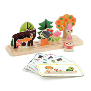 Vilac - Dřevěná logická hra: Postav to správně! Les