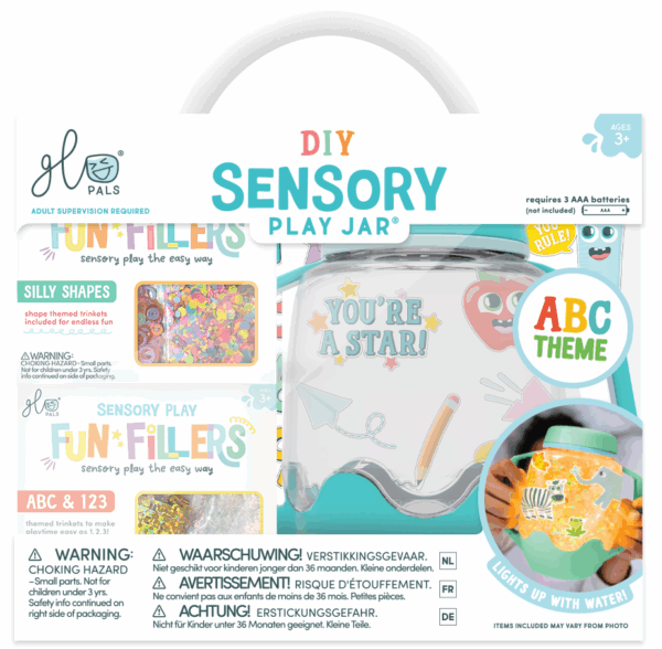 eng pl Glo Pals ABC Sensory Set Sensory Jar with Magical Fillers and Stickers 405 1
