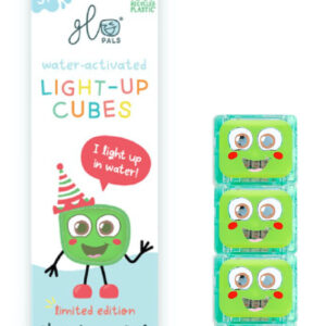 Glo Pals - svítící senzorické kostky do vody - Christmas Pal (zelená) 4ks