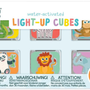 Glo Pals - svítící senzorické kostky do vody ZOO (6ks)