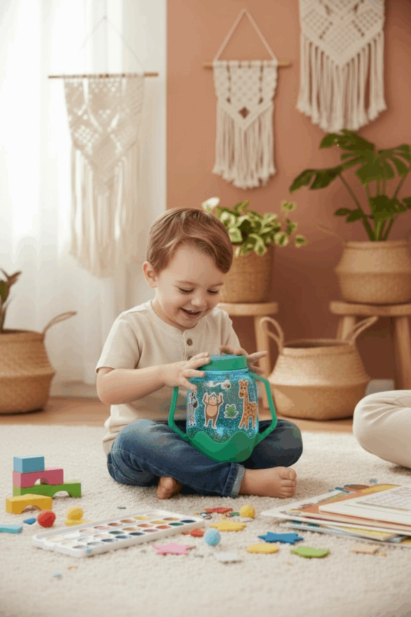 eng pl Glo Pals ZOO Sensory Set Sensory Jar with Magical Fillers and Stickers 401 15