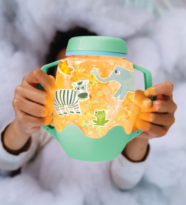 eng pl Glo Pals ZOO Sensory Set Sensory Jar with Magical Fillers and Stickers 401 3