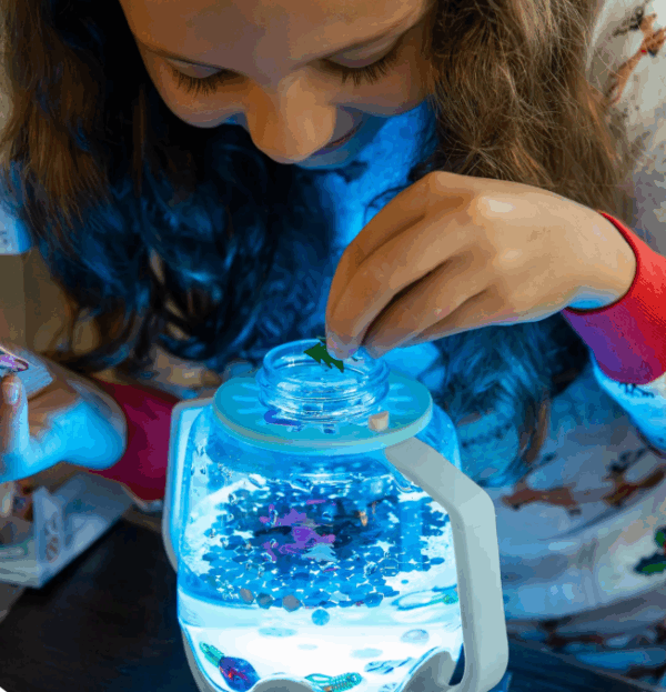 eng pl Glo Pals ZOO Sensory Set Sensory Jar with Magical Fillers and Stickers 404 4