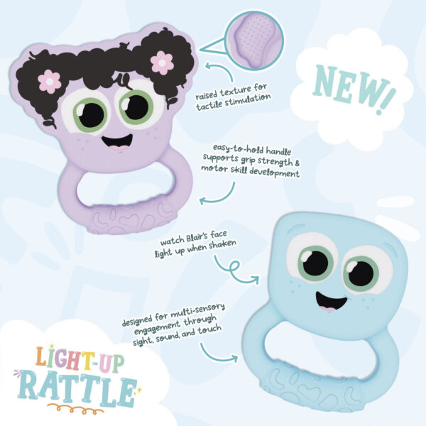 eng pl Glo Pals rattle teether glowing in the dark motion activated Lumi purple 290 7