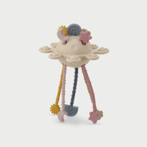 TickiT Silisoft® - Smyslová tahací hračka (zemité barvy)