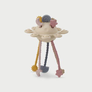 TickiT Silisoft® - Smyslová tahací hračka (zemité barvy)