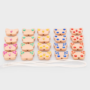 TickiT - Dřevění provlékací motýlci