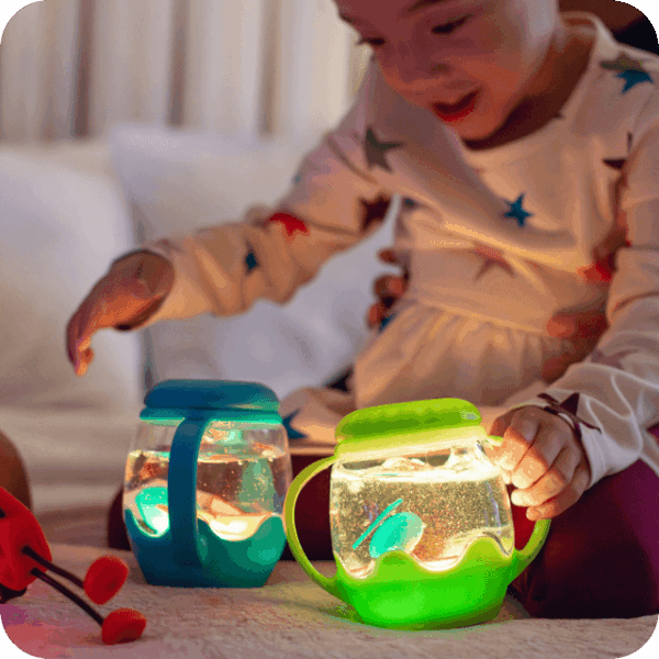 Glo Pals Sensory Play MINI Jar BLUE 463 10