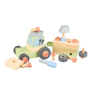 Orange Tree Toys - Dřevěný traktor (sestavitelný)