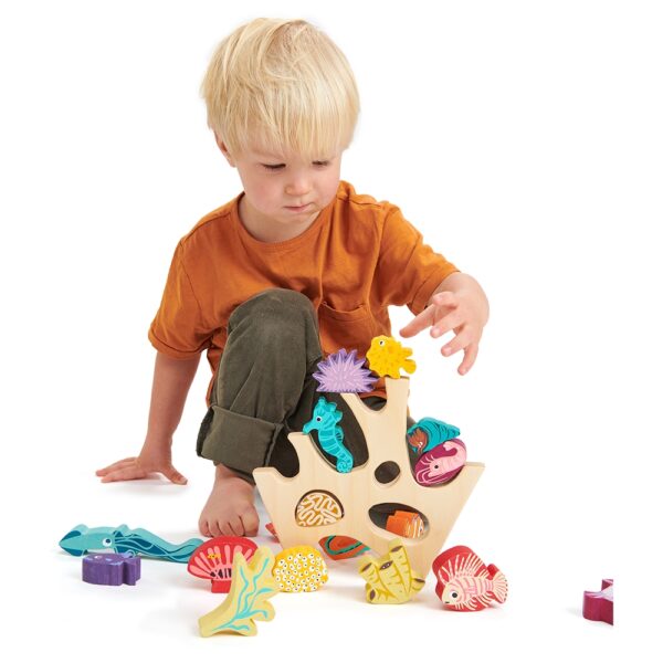 TL8410 stacking coral reef with boy
