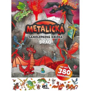Metalická samolepková knížka – Draci
