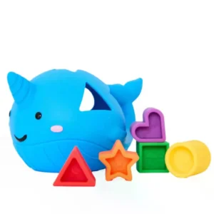 Jellystone Designs - Silikonové třídění tvarů Narval (duhový)