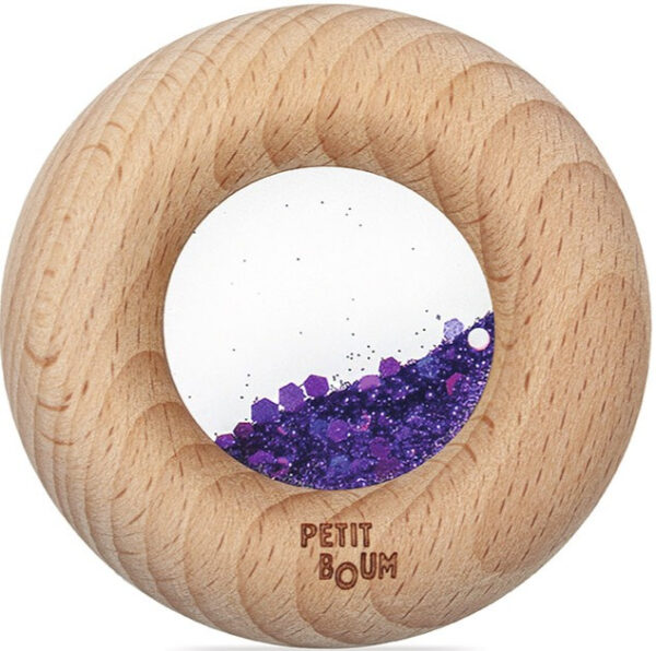 Petit Boum Sensory Rattle Calm Donut Purple 2