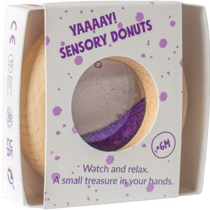 Petit Boum Sensory Rattle Calm Donut Purple