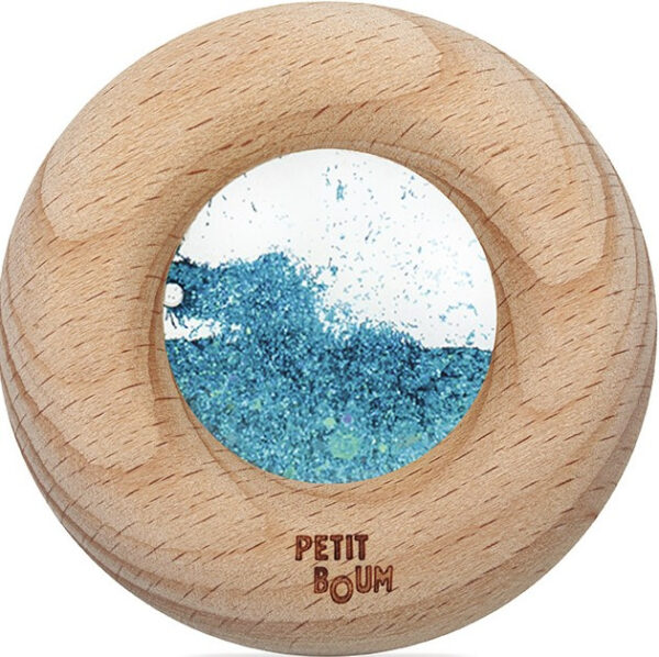 Petit Boum Sensory Rattle Calm Donut Turquoise